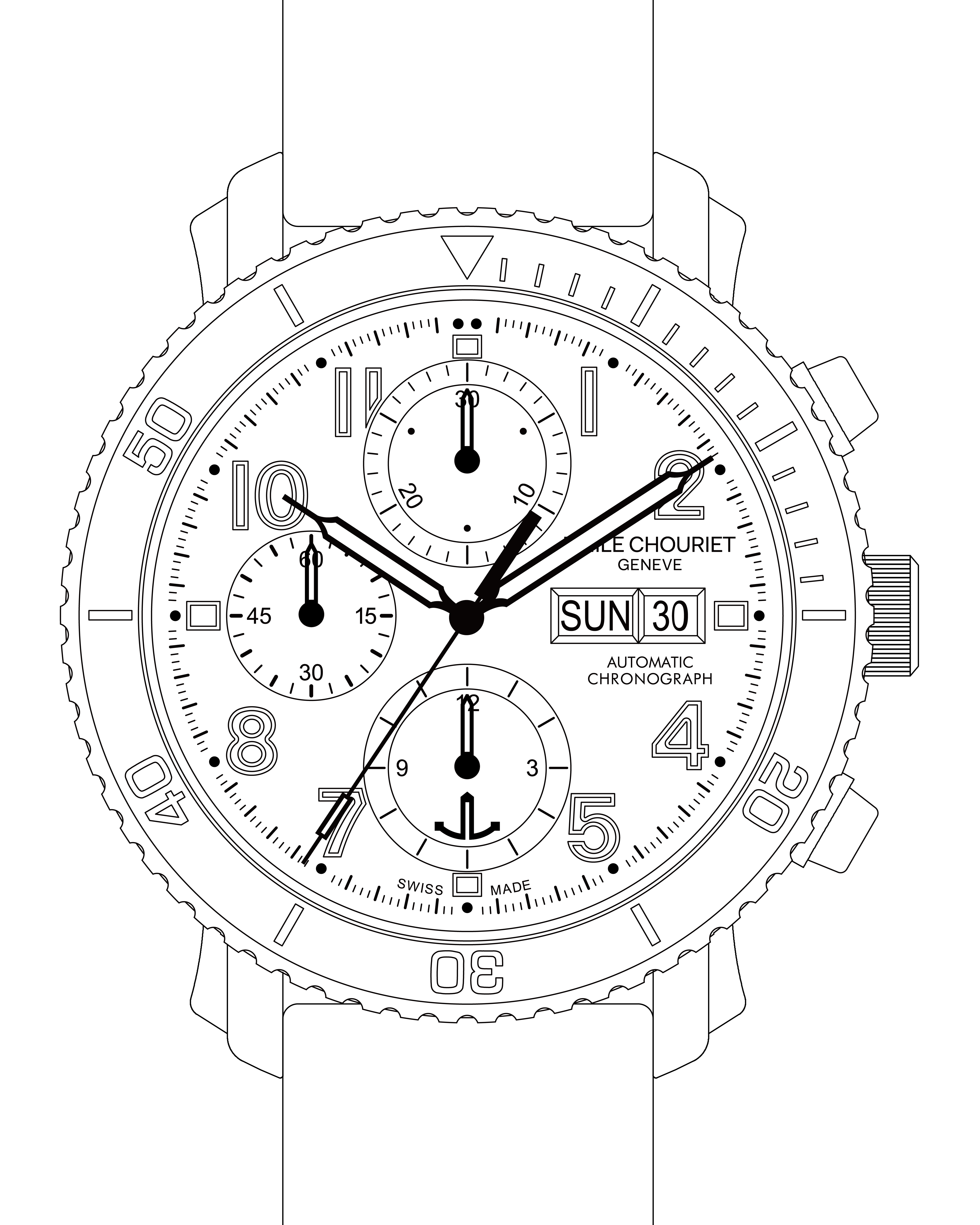 21-Mechanical watch with rotating bezel+chronographs-22.1169.G